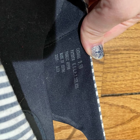 lauren ralph lauren cassara wedge espadrille striped sandals blue size 9.5 - Picture 6 of 8